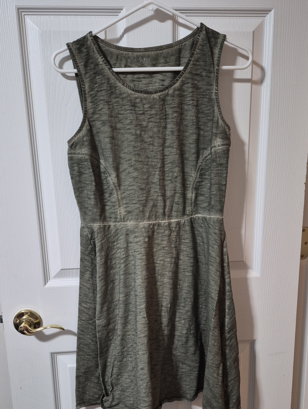 a.n.a Olive-Green Sleeveless A-Line Dress